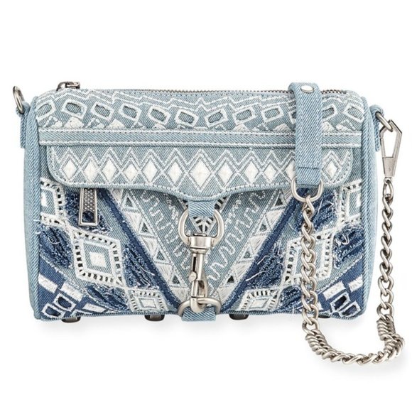 Rebecca Minkoff MAC Mini Denim Crossbody Bag - Picture 1 of 6
